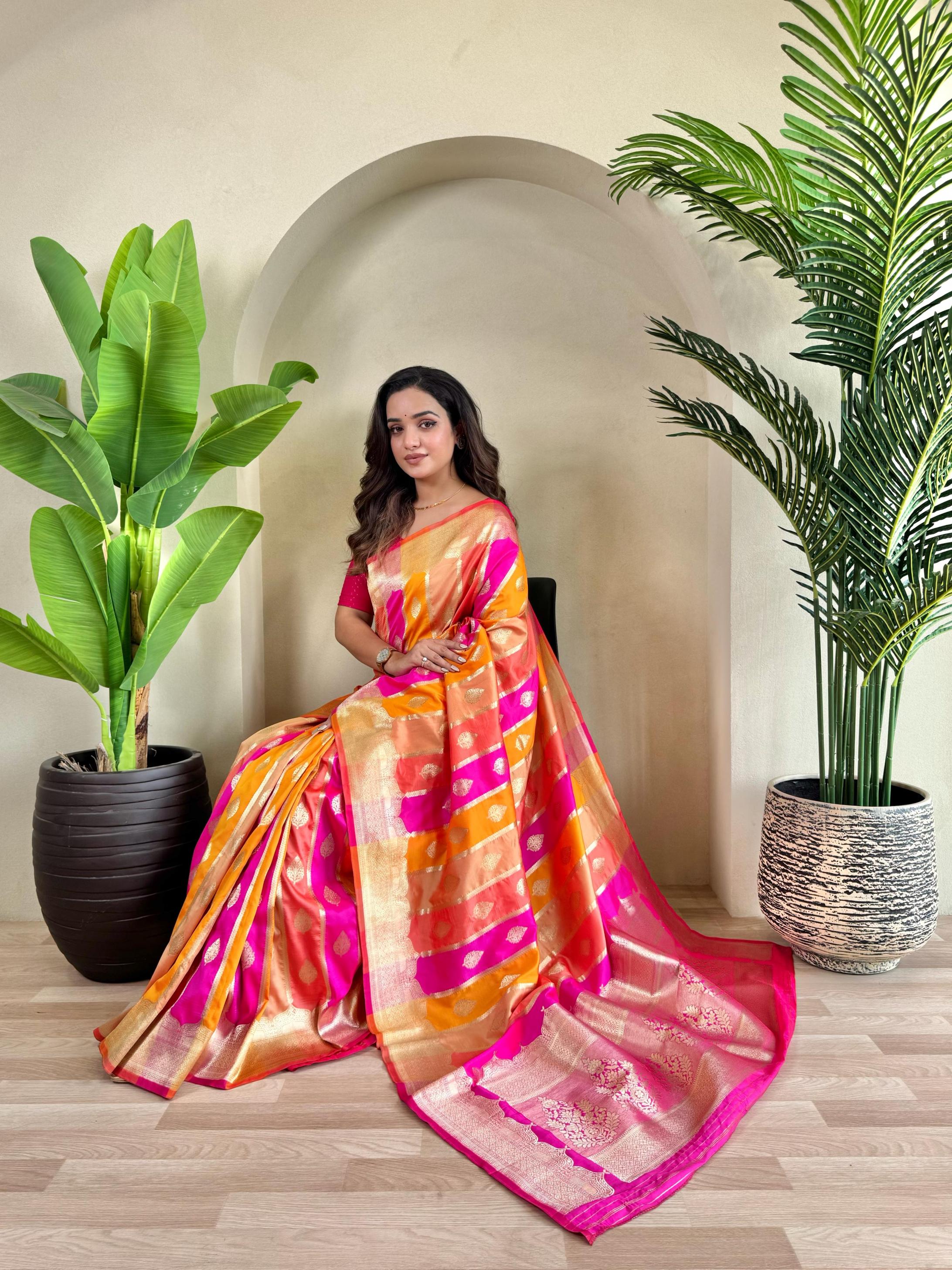 meenakshi banarasi satin silk shop trendy sarees online at affordable prices
