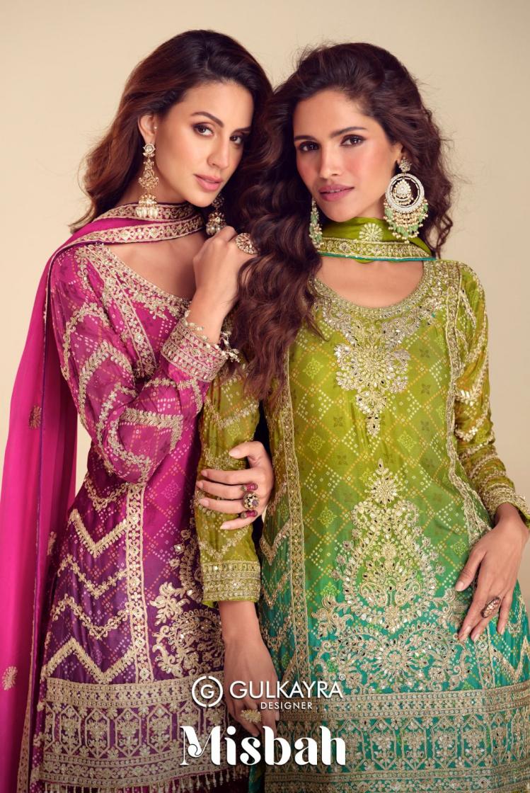 misbah by gulkayra designer chinon readymade classic plazzo suits 
