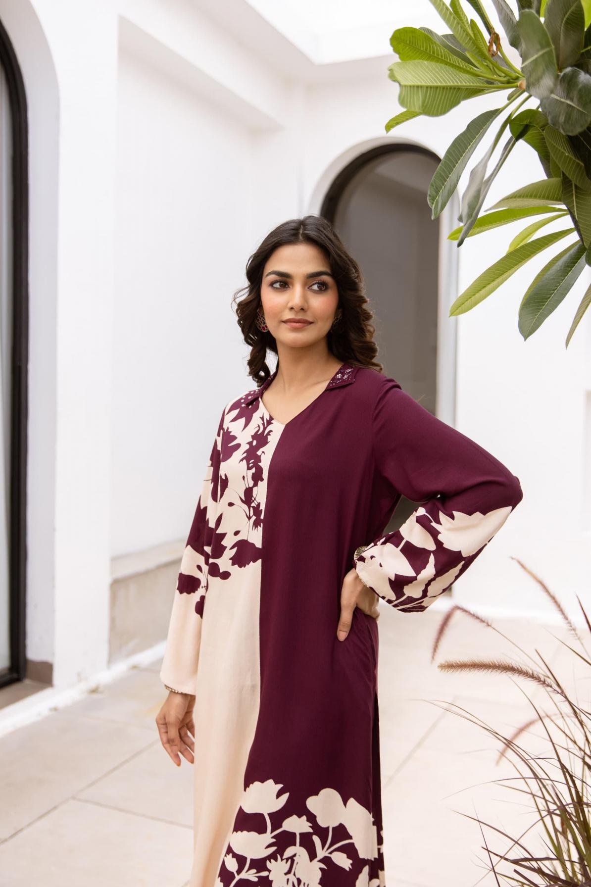 modern german rayon fully stitch pretty combo kurti with plazzo 