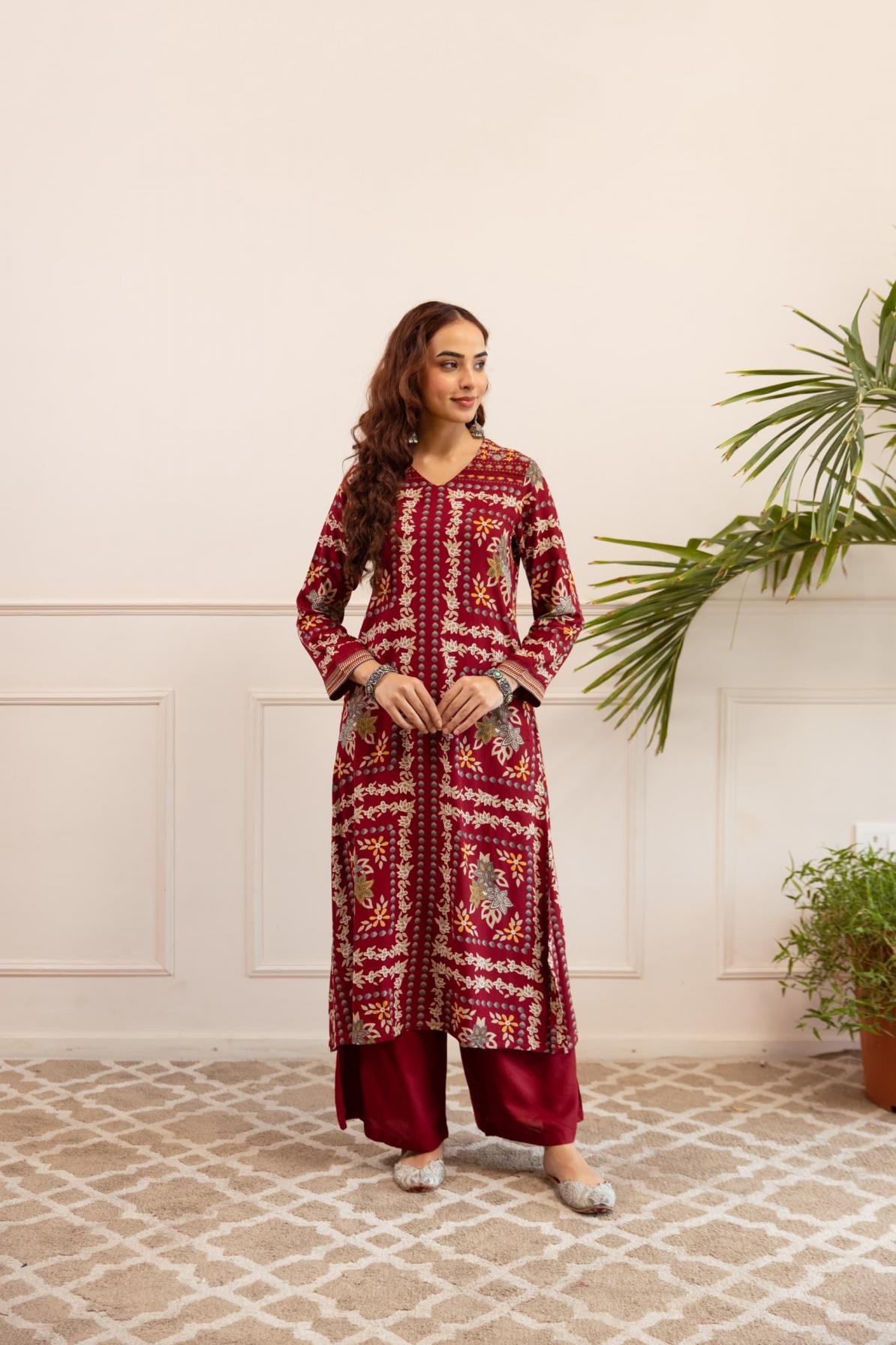 modern german rayon hit design full stitch combo co-ord sets 