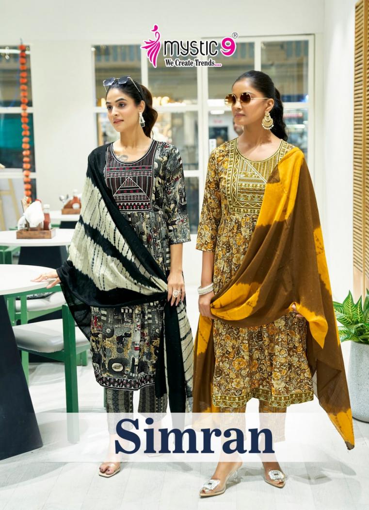 mystic9 simran vol 9 full stitch nyra cut style salwar kameez