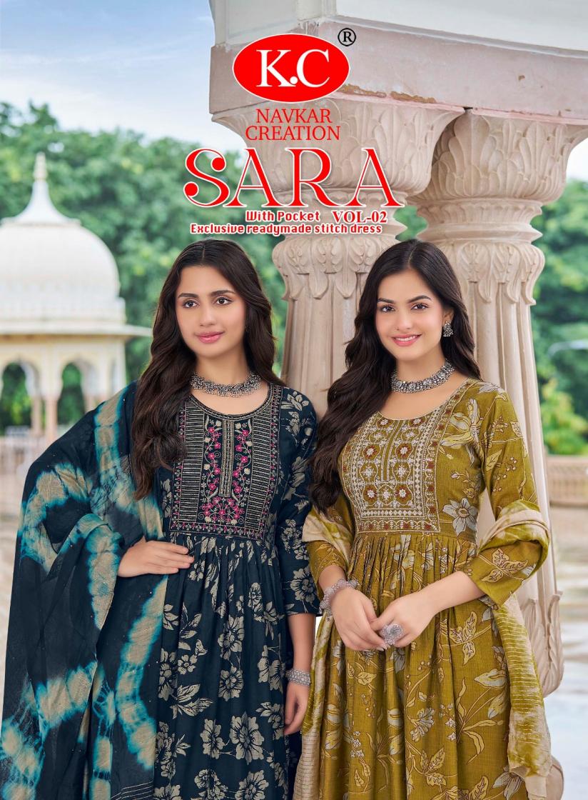 navkar creation sara vol 2 vartican luxury readymade 3pcs dress