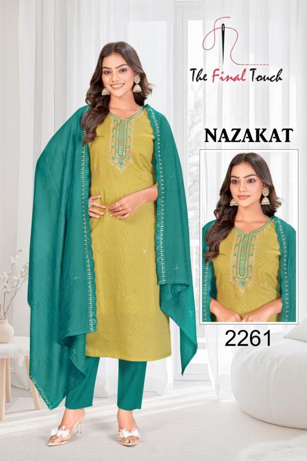 nazakat by the final touch r r fashion vetican fully stitch combo ladies suits 