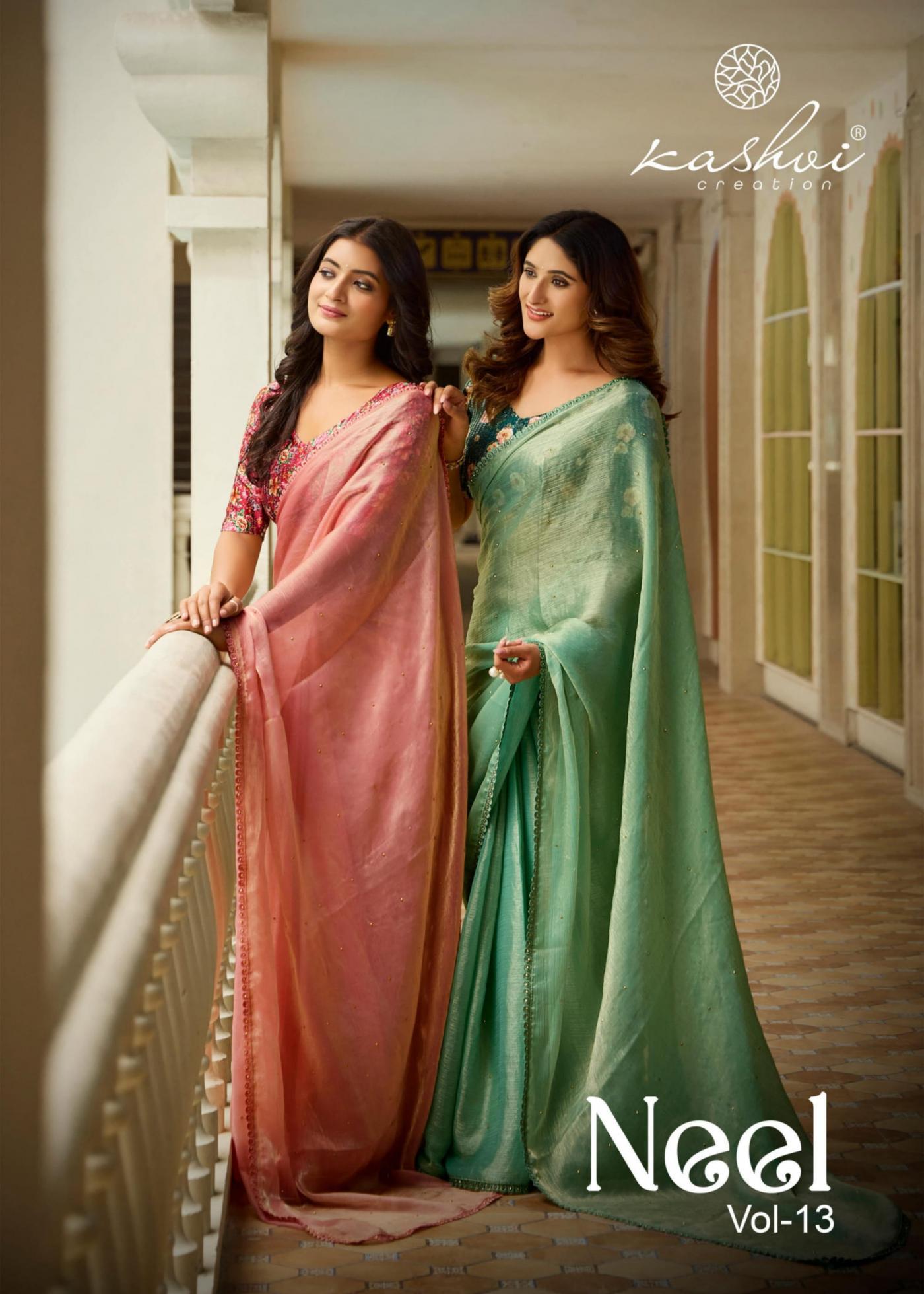 neel vol 13 by kashvi creation amazing mono satin sarees