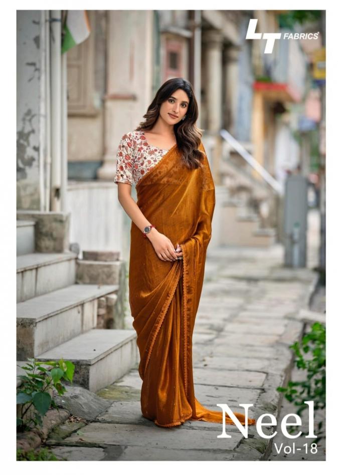 neel vol 18 by lt fashion mono satin pretty look sarees  