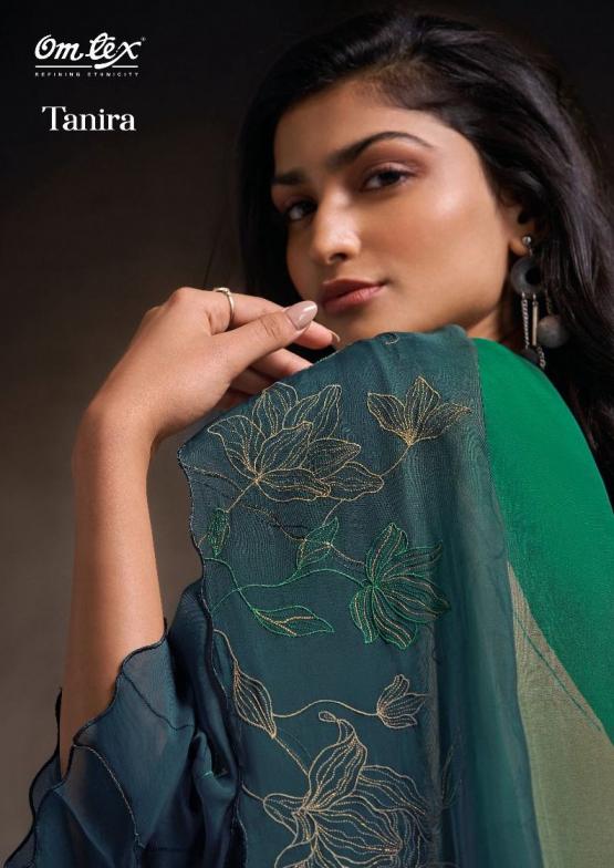 omtex tanira pretty organza suit for womens 