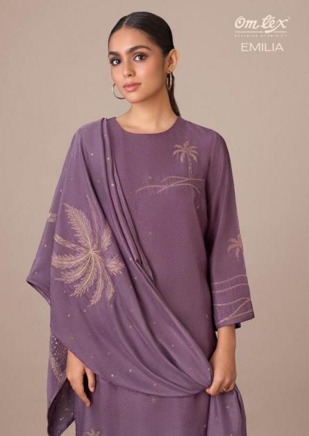 omtex emilia rubina silk modern suit for womens 