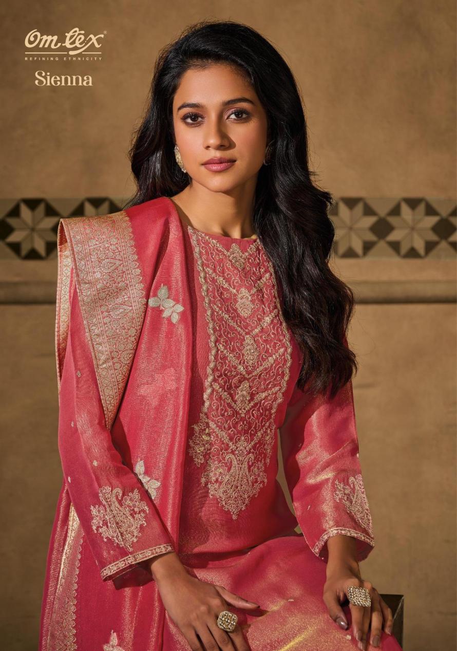 omtex launch sienna silk tissue pretty look suit for womens 