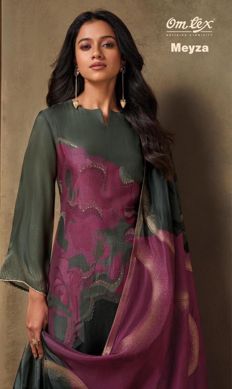 omtex meyza rubina silk elegant style suit for womens 