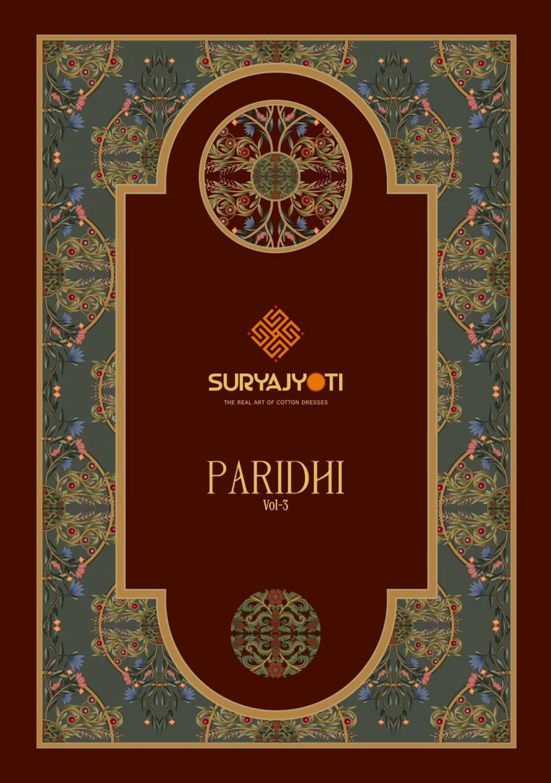 paridhi vol 3 by suryajyoti cotton print readymade plus size suit for womens 