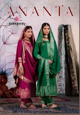 rangoon ananta jacquard bandhej readymade suit for womens 