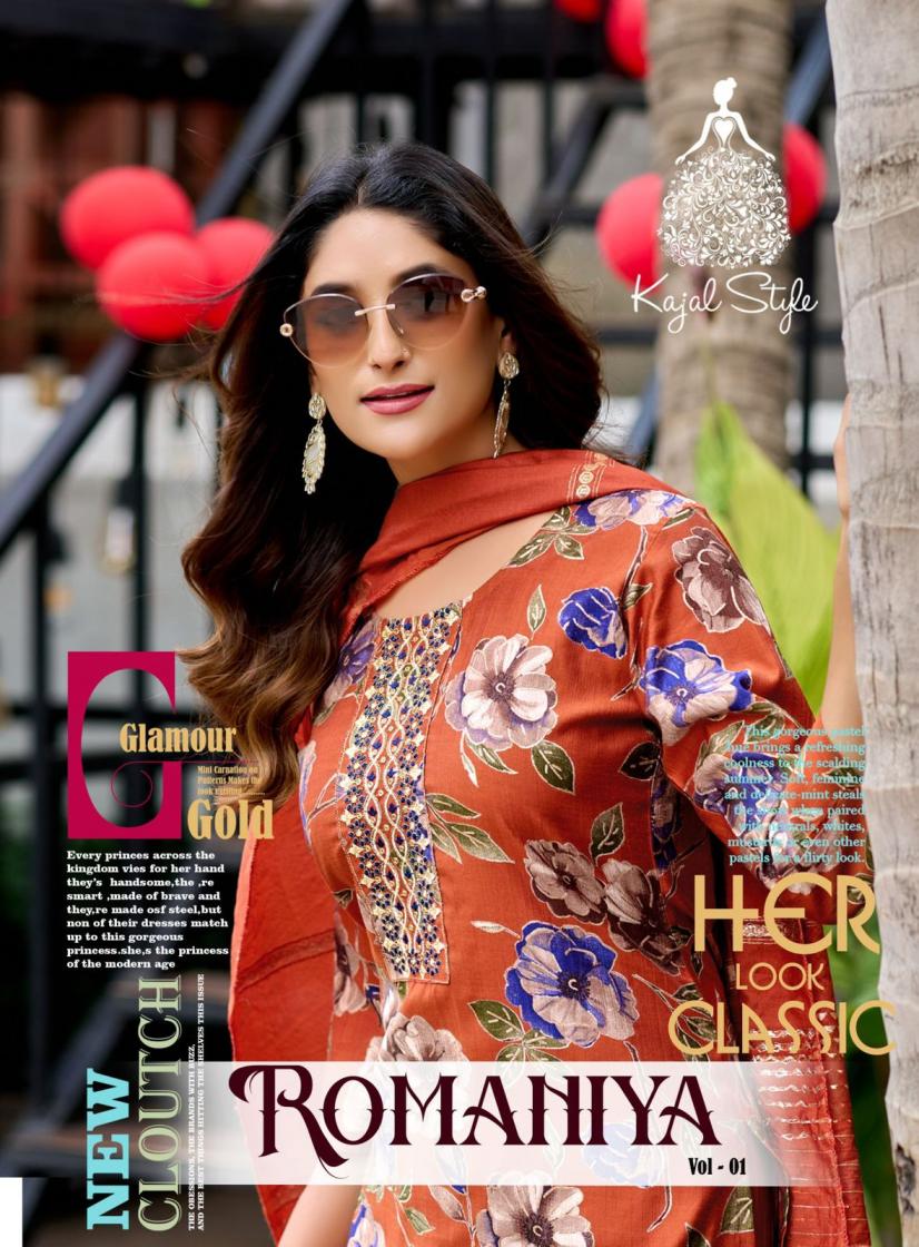 romaniya vol 1 by kajal style vertican readymade big size salwar suits