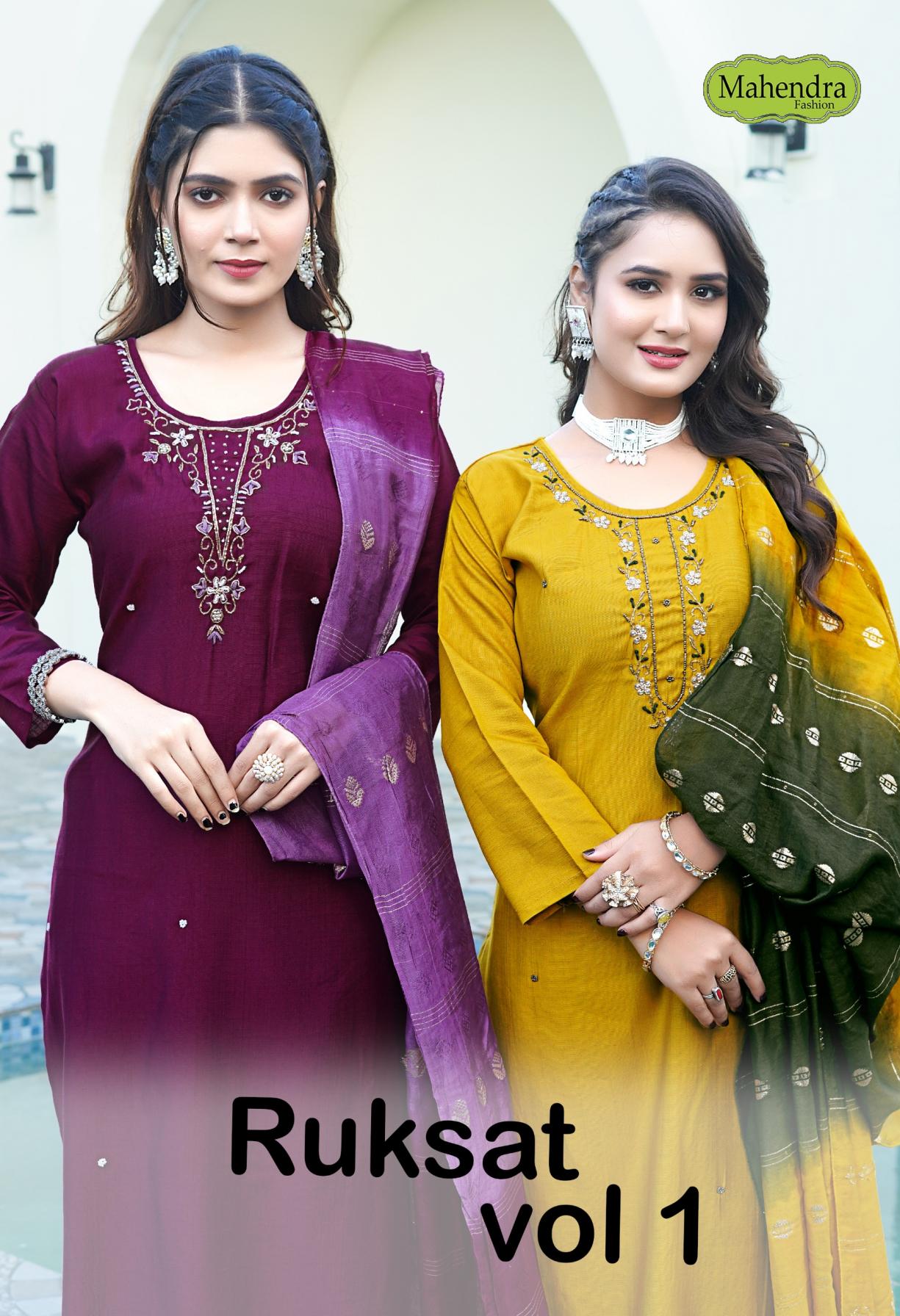 ruksat vol 1 by mahendra fashion vatican readymade unique 3pcs dress