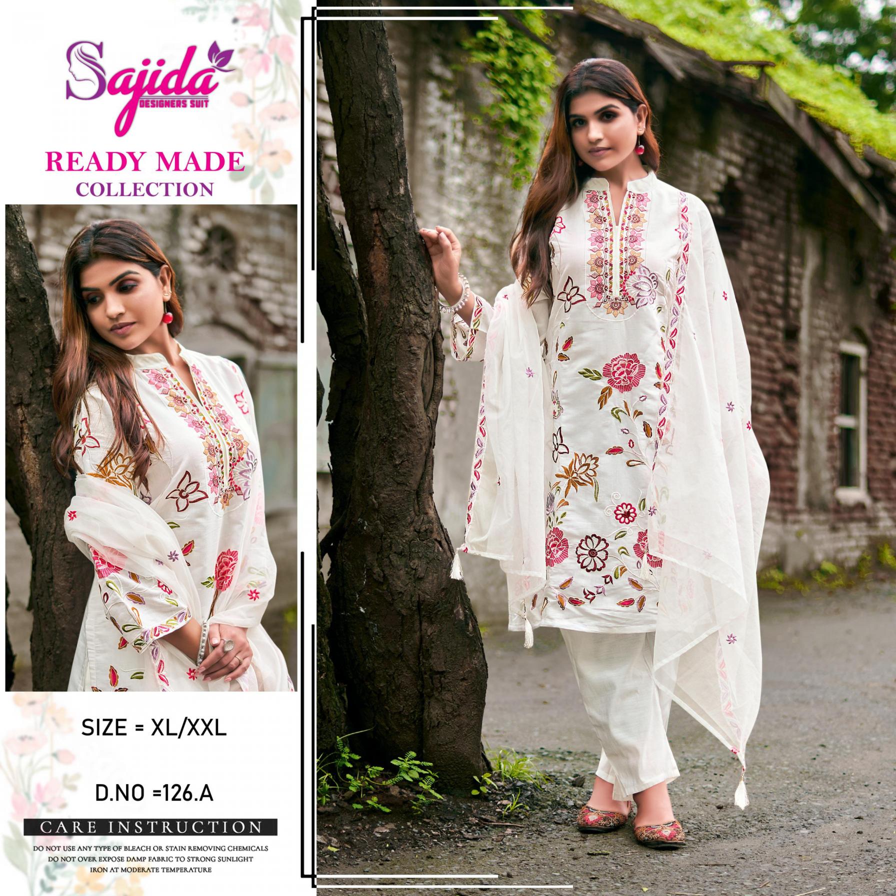 sajida designer alk 126 raga roman silk pakistani full stitch designer salwar kameez 