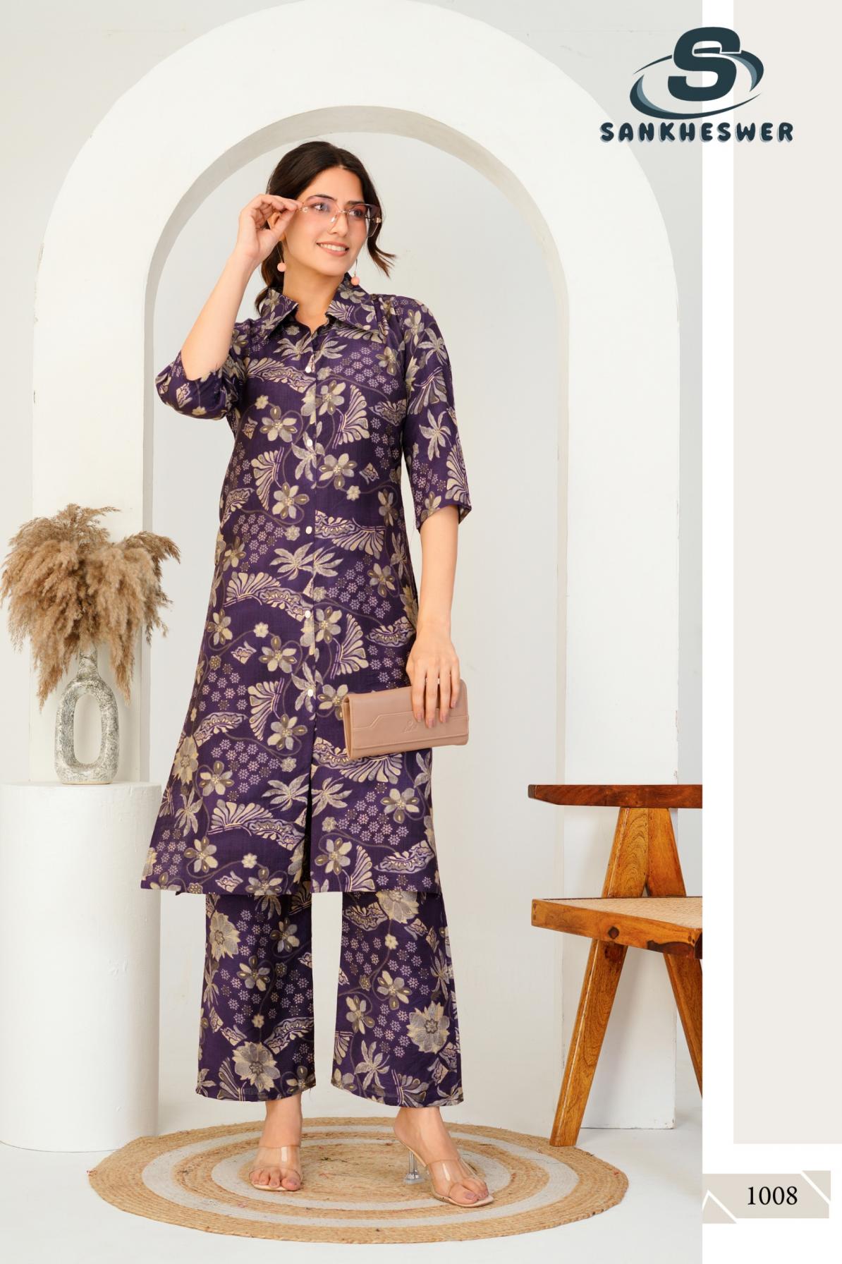 sankheswer kitkat vol 1 vertican fancy trendy fullstitch coord set