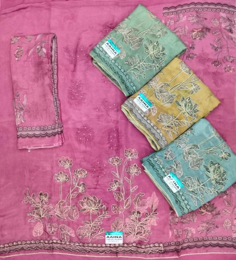 sargam prints aaina glass organza fancy dress materials 
