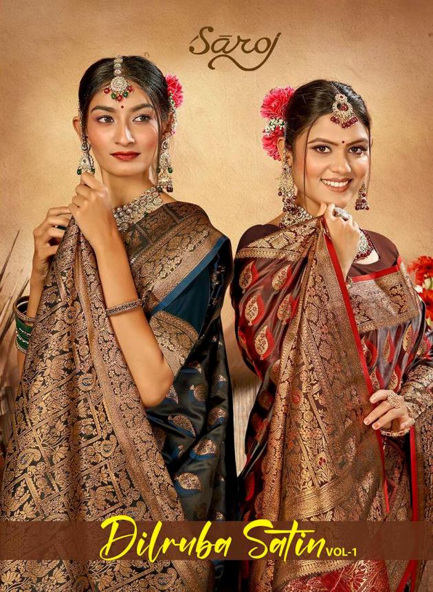 Saroj Dilruba satin silk vol.1satin saree