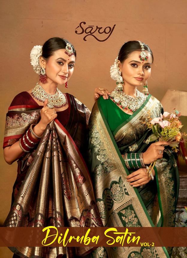 Saroj Dilruba satin silk vol.2 satin saree