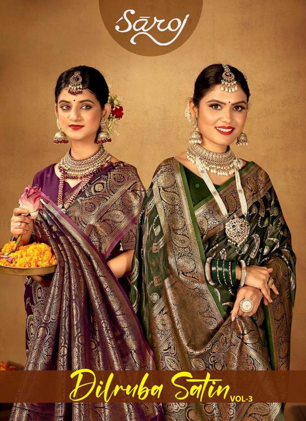 Saroj Dilruba satin silk vol.3 satin saree