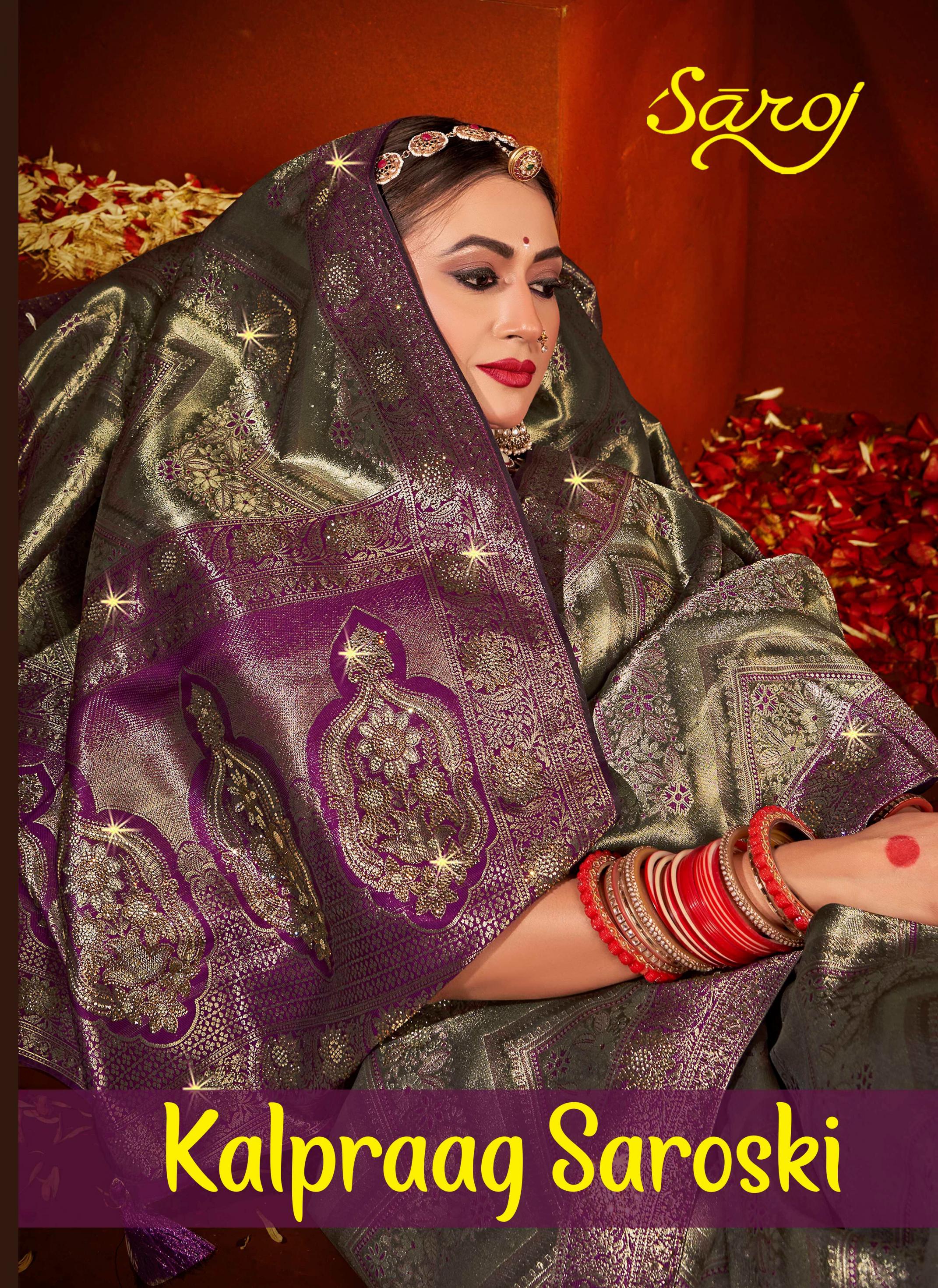 Saroj Kalpraag saroski vol.1 tissue silk saree