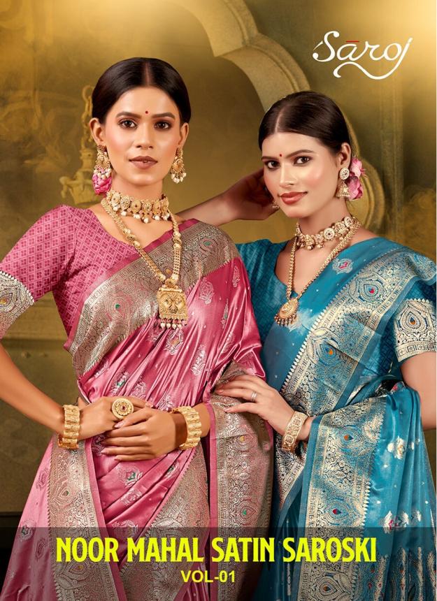 Saroj Noor Mahal satin saroski vol.1 satin silk saree