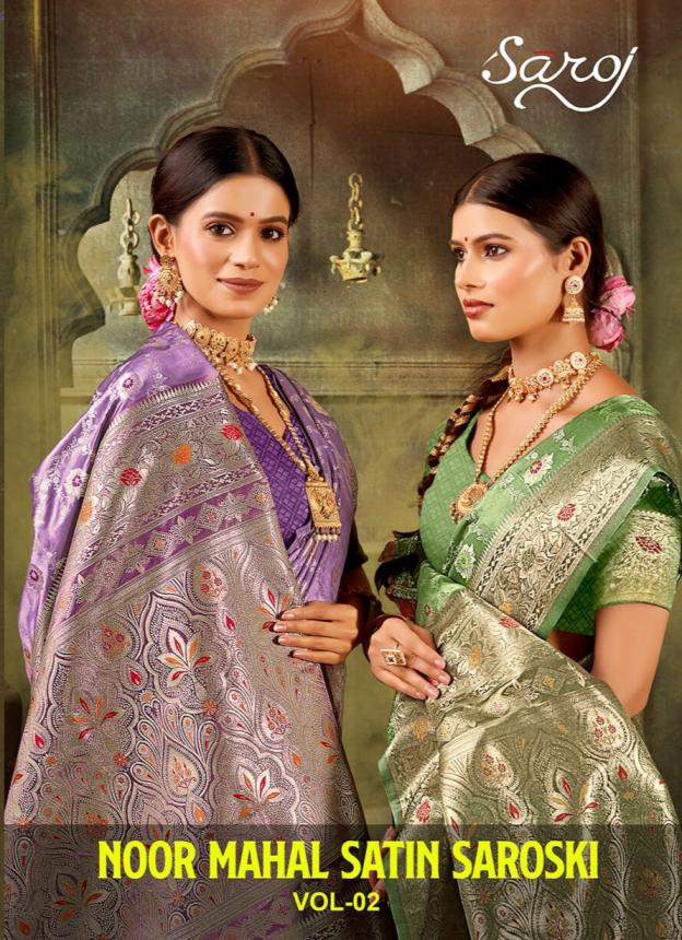 Saroj Noor Mahal satin saroski vol.2 satin silk saree