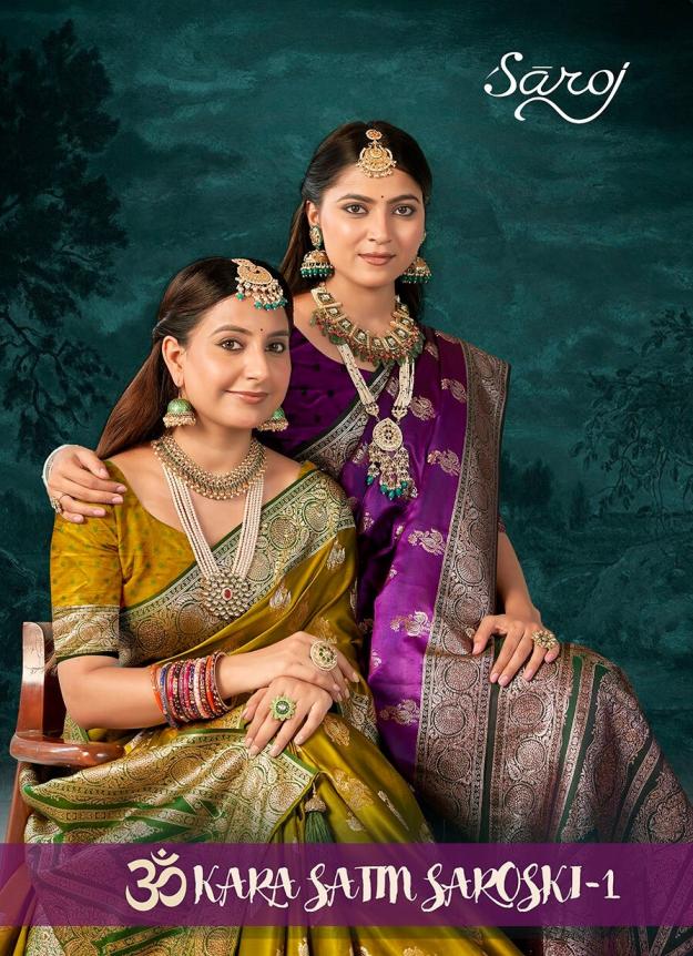 Saroj Omkar satin saroski vol.1 satin silk saree