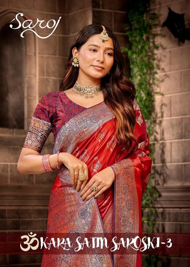 Saroj Omkar satin saroski vol.3 satin silk saree