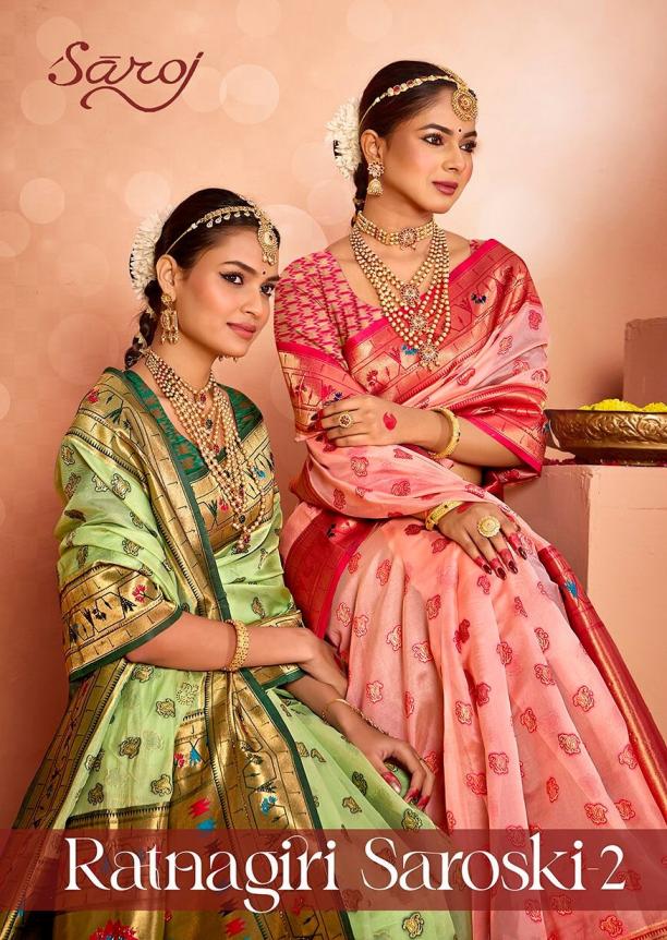 Saroj Ratnagiri saroski vol.2 organza silk saree