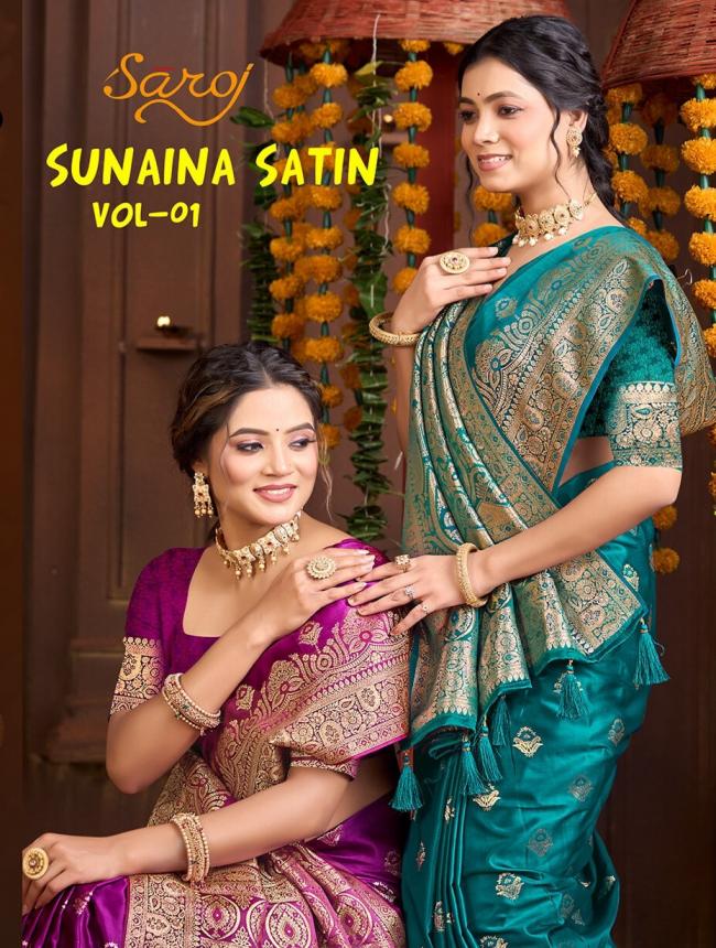 Saroj Sunaina satin vol.1 satin saree