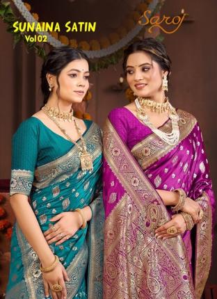 Saroj Sunaina satin vol.2 satin saree