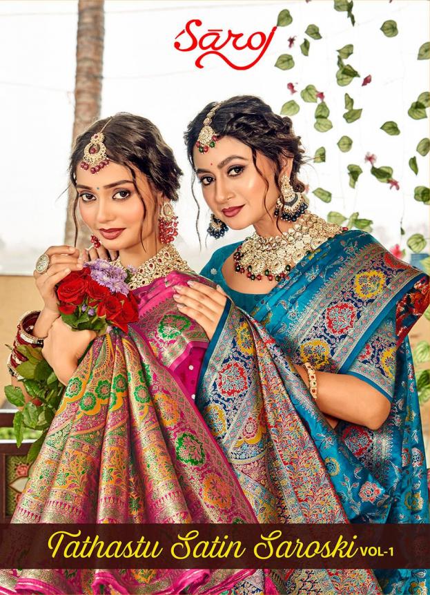 Saroj Tathastu satin silk vol.1 satin silk saree