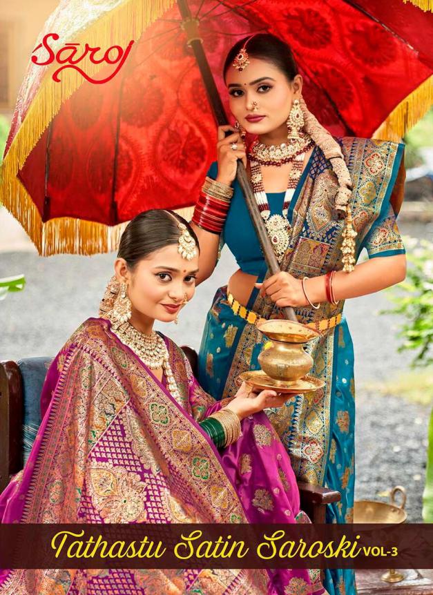 Saroj Tathastu satin silk vol.3 satin silk saree
