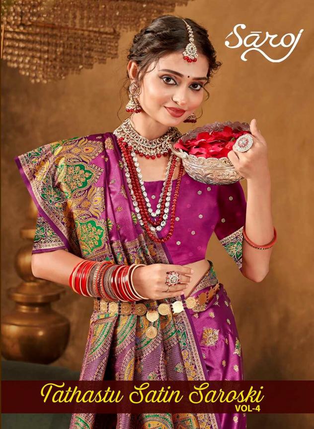 Saroj Tathastu satin silk vol.4 satin silk saree