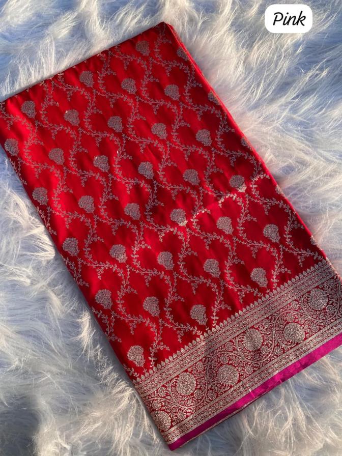 shivani banarasi mushro satin silk trendy indian sarees 