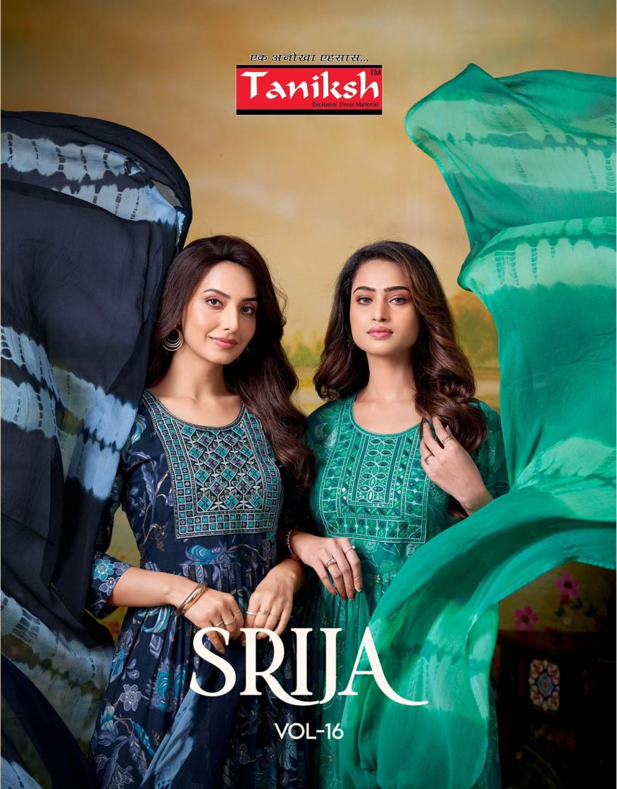 srija vol 16 by taniksh capsule anarkali style full stitch suit for womens 