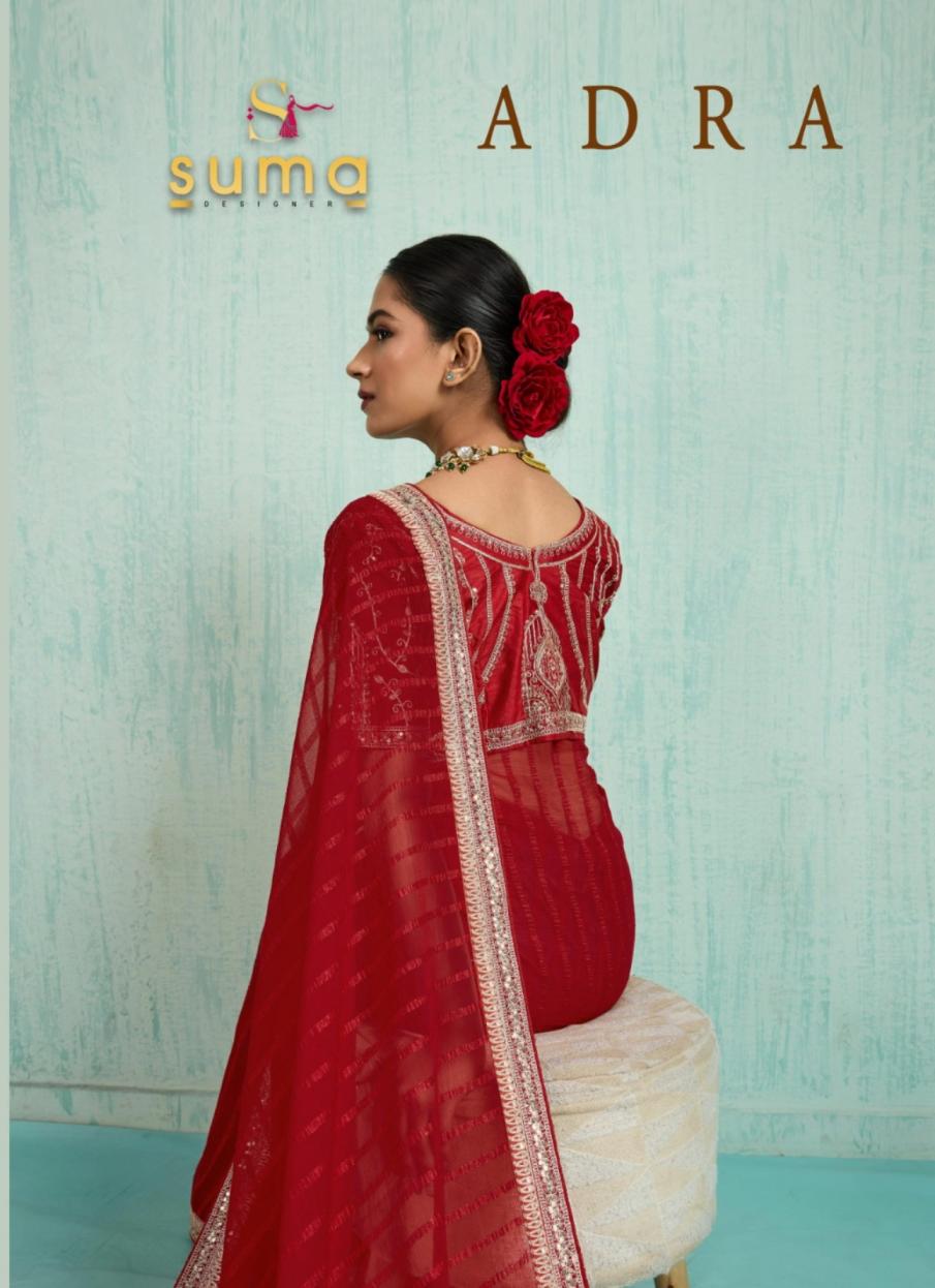 suma adra 11001-11006 chiffon hit design sarees 
