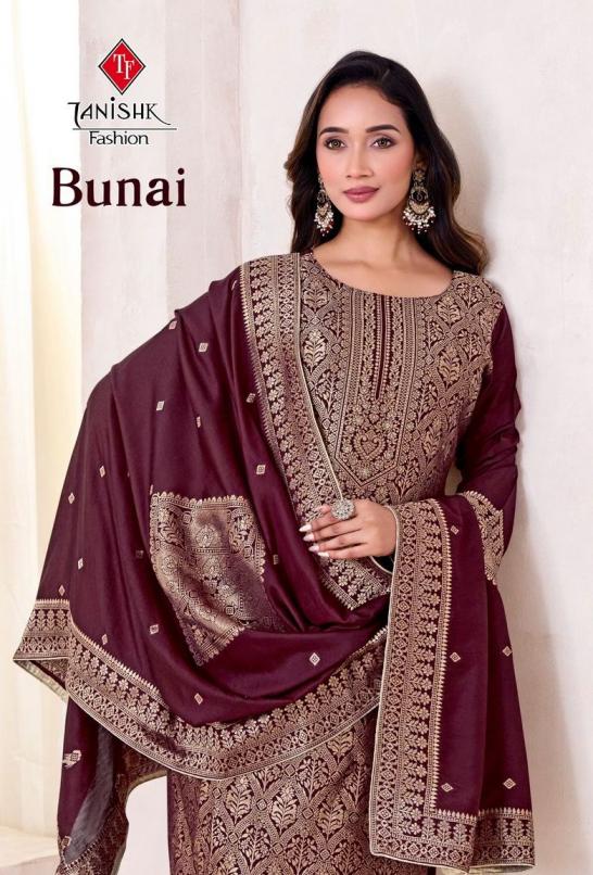 tanishk bunai viscose muslin jacquard gorgeous look suit