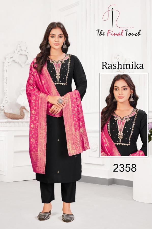 the final touch r r fashion rashmika full stitch roman combo 3pcs dress