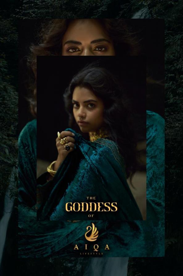 the goddess by aiqa lifestyle viscose velvet winter 3pcs dress