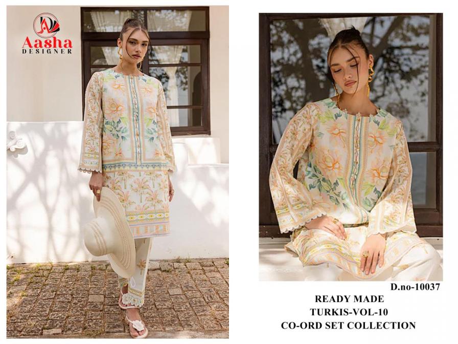 turkis vol 10 by aasha designer modal satin print pakistani co-ord set online 