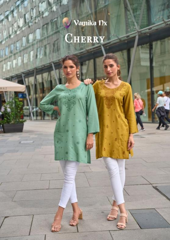 vamika nx cherry viscose rayon fully stitch pretty western top for girls 