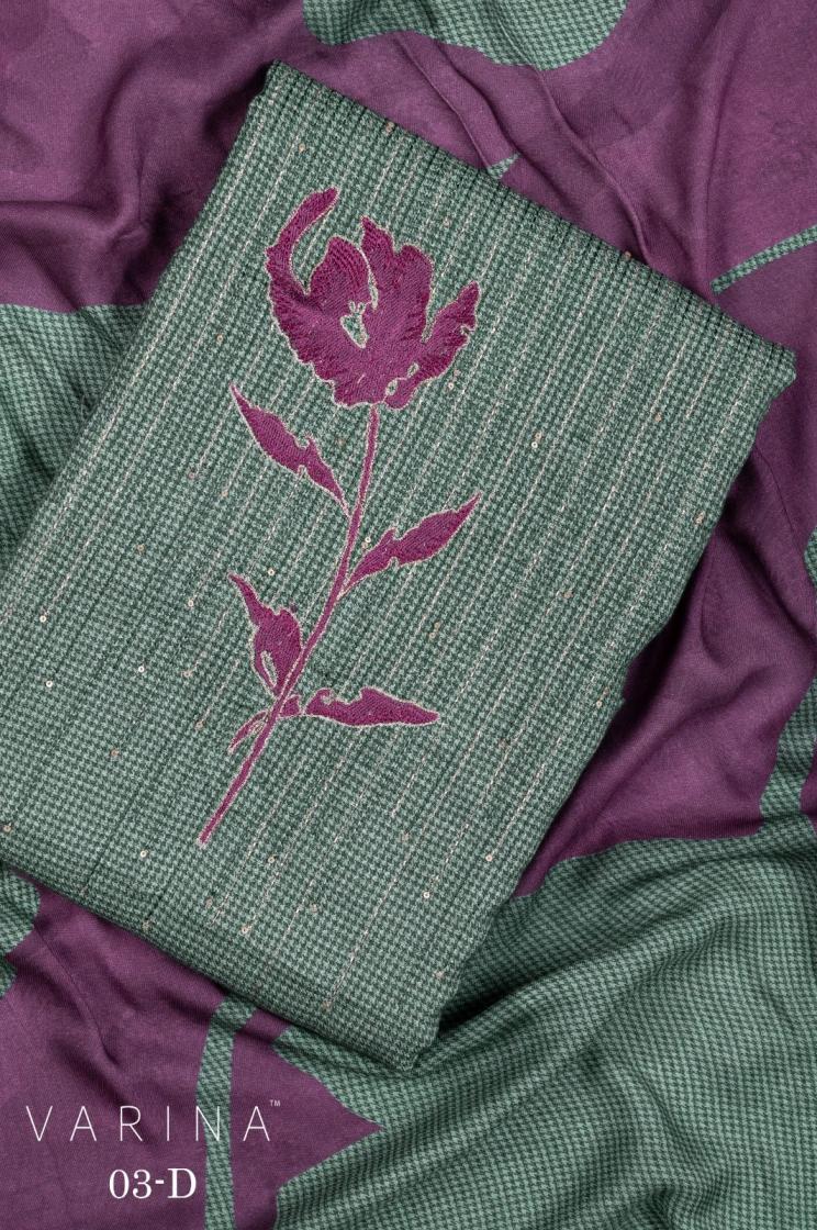 varina by omtex kashmeri checks hit design dress materials 