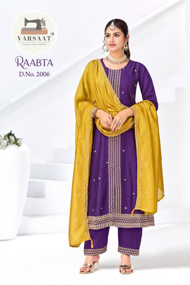 varsaat vishnu raabta attractive look vichitra silk readymade combo suit for womens 