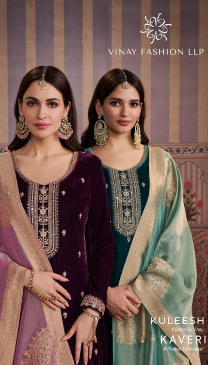 vinay kuleesh kaveri velvet winter special attractive look suit for womens 
