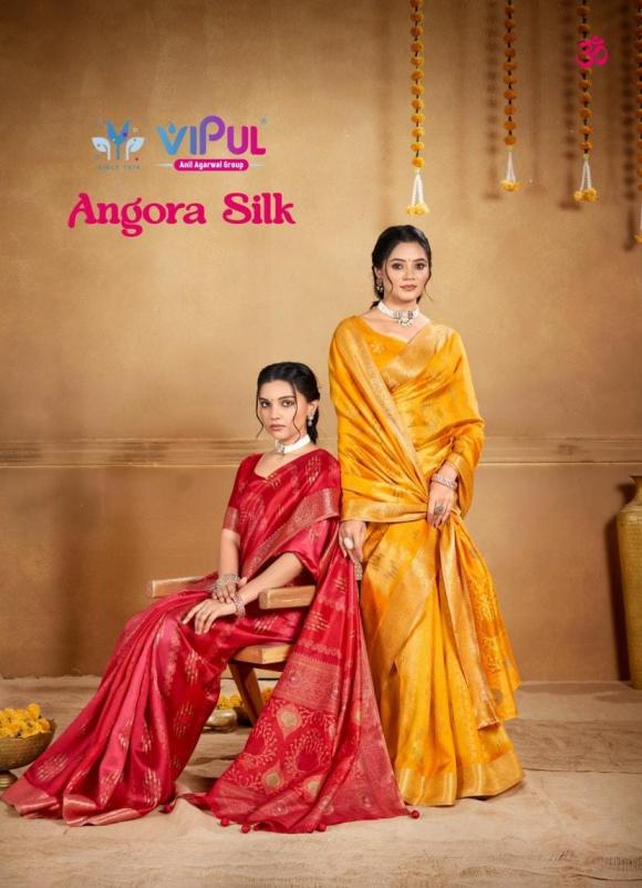 vipul fashion angora silk 91566-91571 soft silk shop trendy sarees 
