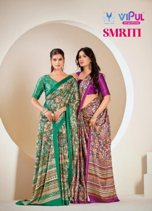 vipul fashion smriti satin silk casual saree online  