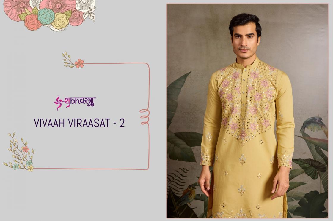 vivaah viraasat vol 2 by shubhvastra viscose silk classic readymade mens kurta 