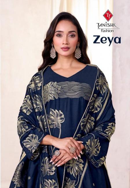 zeya by tanishk muslin jacquard luxurious suit for women