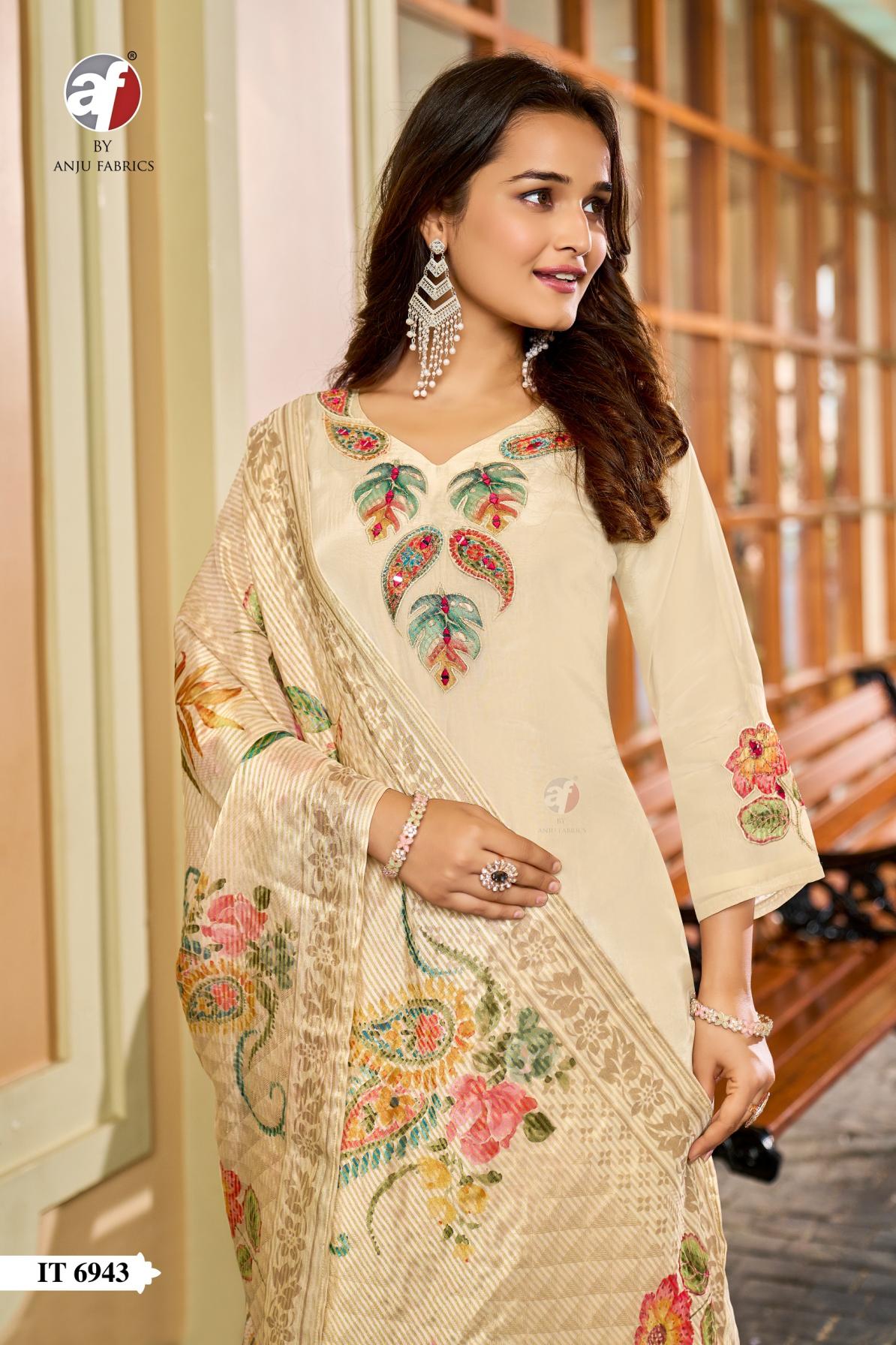 anju fab it 6943 fancy fashionable design fully stitch suit for womens 